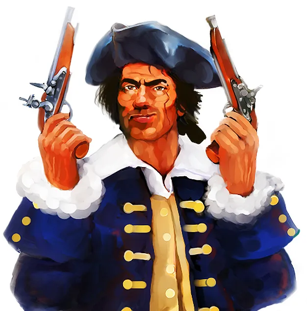 Pirate character Ryan portrait illustration