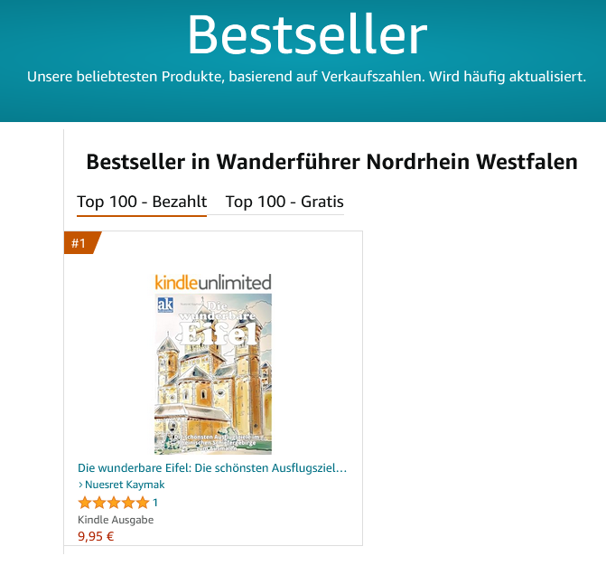 Amazon Bestseller Kaymak  Die wunderbare Eifel - Die schönsten Ausflugsziele im Rheinischen Schiefergebirge